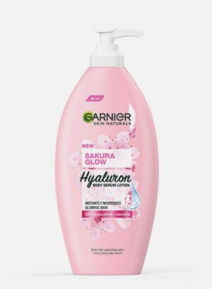 400ml Garnier Body Sakura Glow HYA Pinkish Radiance Serum Milk UV Lotion Sakura